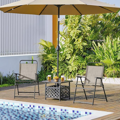 Yaheetech Outdoor Chairs Set of 2, Folding Patio Chairs - Image 9