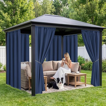 Outdoor Curtains for Patio Waterproof, 8 Panels, Rod Pocket | Weatherproof & - Image 4