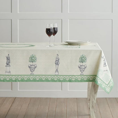 Maison d' Hermine Table Cloth Square Table 100% Cotton 60 x 60 Inches Tablecloth Reusable Decorative for Dining Room, Farmhouse, Home, Party, Festive & Wedding Spring Summer - Jardin Du Roy