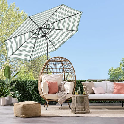 Best Choice Products 10ft Solar Polyester LED Lighted Patio Umbrella w/Tilt - Image 2