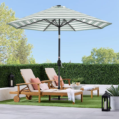 Best Choice Products 10ft Solar Polyester LED Lighted Patio Umbrella w/Tilt - Image 3