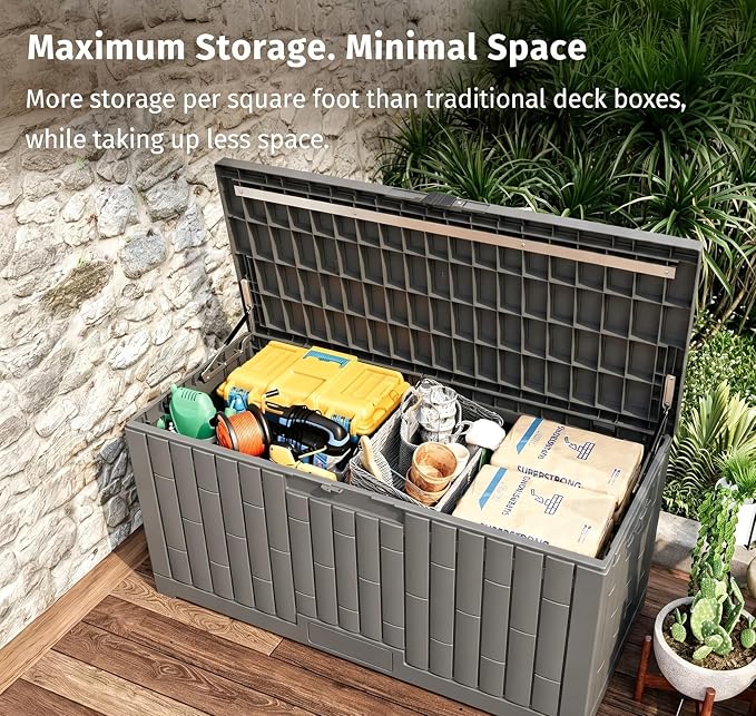 120 Gallon Resin Deck Box, Package Delivery Box - Image 5
