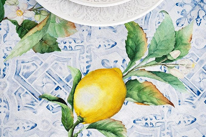 Maison d' Hermine Table Cloth Rectangle Table 100% Cotton 70 x 108 Inches Tablecloth Reusable Decorative Everyday Use for Dining Room, Farmhouse, Home, Party, Festive & Wedding Spring Summer - Citrus