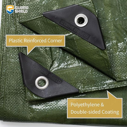 GUARD SHIELD Green Tarp Waterproof 8x10 Feet Medium Duty All Purpose Poly Tarps Cover 7mil