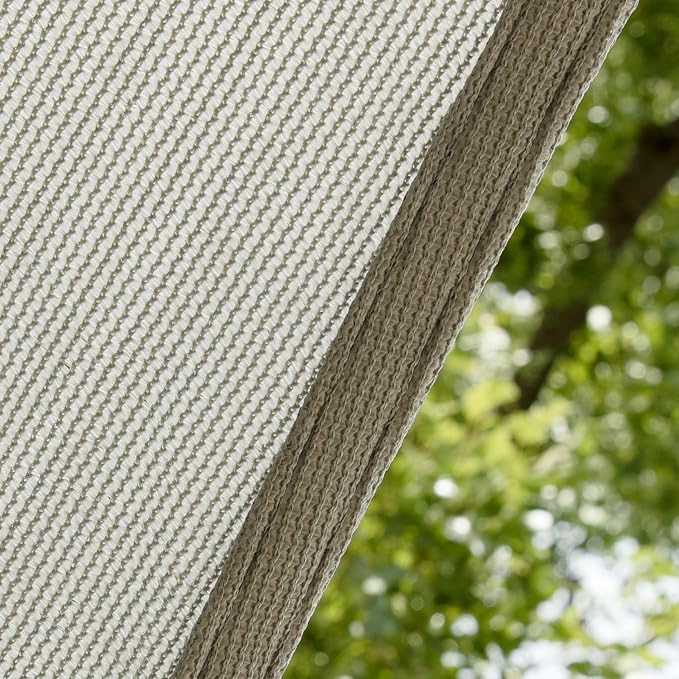 Amgo Custom Size 8' x 13' x 15.3' Gray Right Triangle Sun Shade Sail UPF50+ - Image 9
