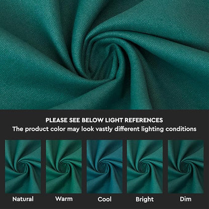 Encasa XO Table Runner 13"x72" Long | Cotton Canvas Fabric | Emerald Solid Color | Machine Washable & Durable