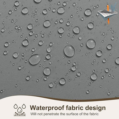 HolidayIdeas Outdoor Patio Curtains Waterproof with Rod Pocket 6 Panels 54x84 Inch- Weatherproof Balcony Outdoor Curtains for Apartments,Porch, Gazebo, Pergola, Sliding Glass Door, Grey