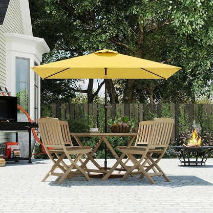 6.5' x 10' Rectangular Patio Umbrella Large Outdoor Market Umbrella w/UV - Image 2