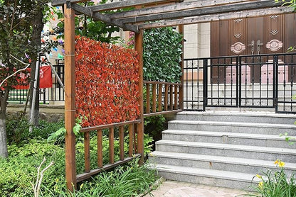 Expandable Fence Privacy Screen for Balcony Patio Outdoor,Decorative Faux Ivy Fencing Panel,Artificial Hedges (Single Sided Leaves) (2, Green-Ivy)