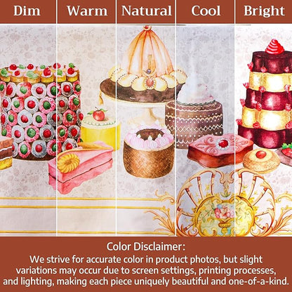 Maison d' Hermine Premium Table Cloth Rectangle Table 100% Combed Cotton 108 x 70 Inches Tablecloth Reusable Decorative for Dining Room, Farmhouse, Home, Party, Festive & Wedding - Pastries
