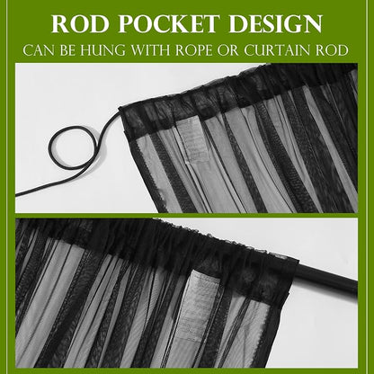 RYB HOME Mosquito Netting Outdoor Curtains - Image 6