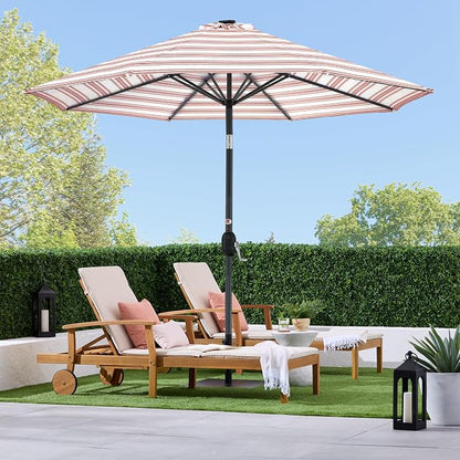 Best Choice Products 10ft Solar Polyester LED Lighted Patio Umbrella w/Tilt - Image 3