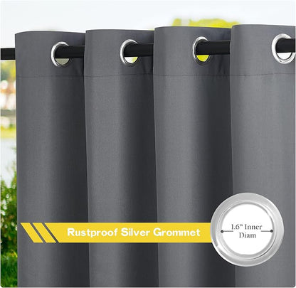 NICETOWN Canvas Outdoor Curtains Extra Wide - Image 2