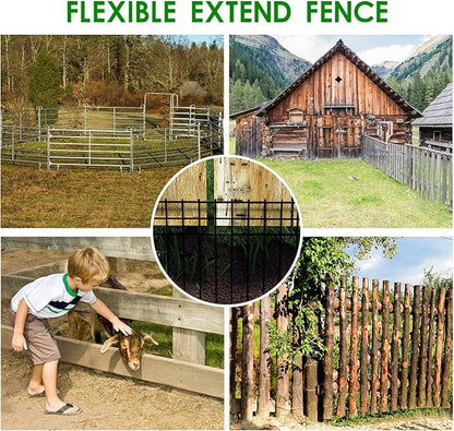 24x15-inch No Dig Animal Barrier Fence, 20 Pack Black Dig Protective Fence with 1.5 inch Spike spacing, Dog/Rabbit/Groundhog Underground Defence, for Outdoor Garden Patio