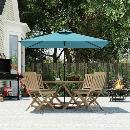 6.5' x 10' Rectangular Patio Umbrella Large Outdoor Market Umbrella w/UV - Image 2