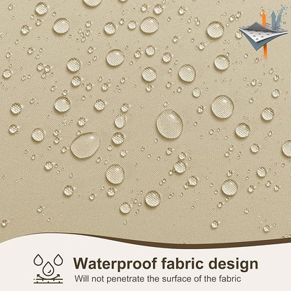 HolidayIdeas Outdoor Patio Curtains Waterproof 6 Panels 54x95 Inch- Protect Privacy & Weatherproof Rod PocketBalcony Outdoor Curtains for Apartments,Porch, Gazebo, Pergola, Sliding Glass Door, Cream