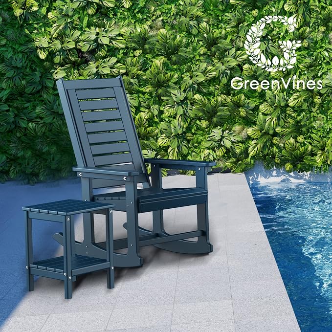 GREENVINES Oversized Outdoor Rocking Chair, HDPE Rocker - Image 6