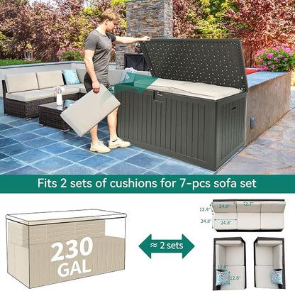 YITAHOME 230 Gallon Large Deck Box - Image 5