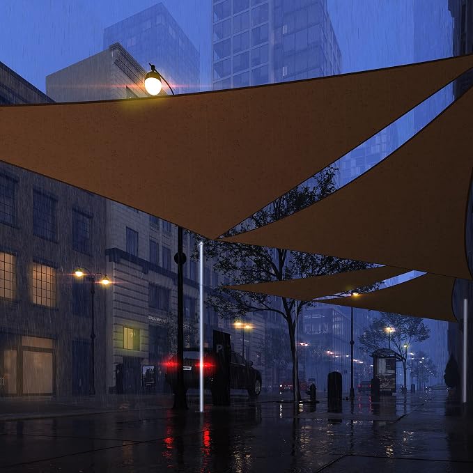 Royal Shade 7' x 12' x 13.9' Brown Triangle Waterproof Sun Shade Sail Order to - Image 7