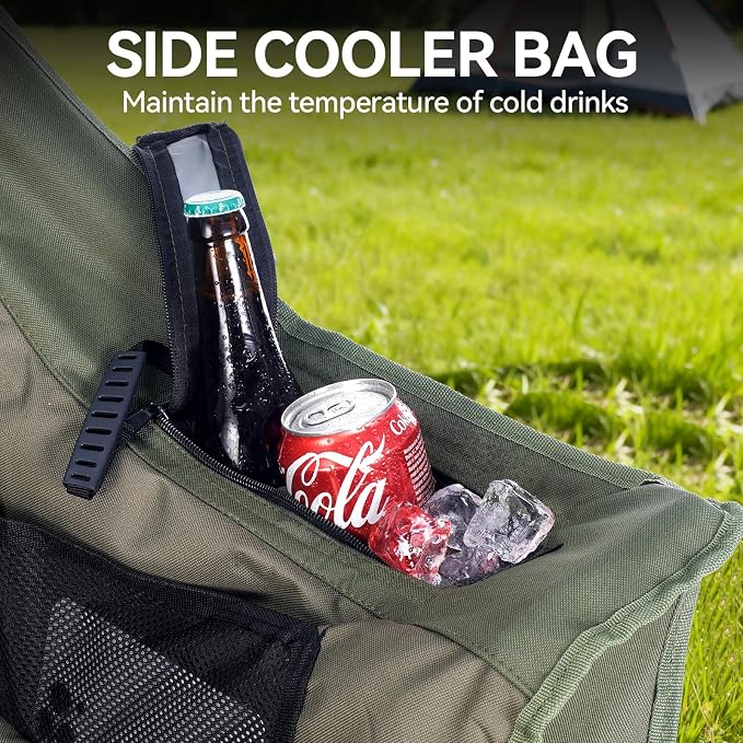 Oversized Camping Chair, Padded Camping Chairs Support 450LBS - Image 8