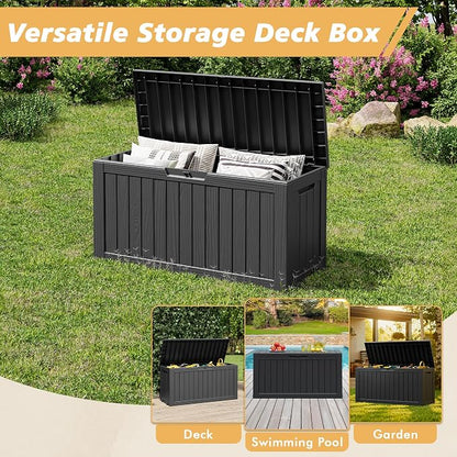 Fancyango 75 Gallon Outdoor Deck Box Waterproof, Large Storage Box - Image 5