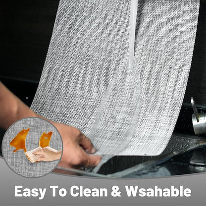 Placemats Set of 8，Non-Slip PVC Weave Table Mats Easy to Clean，Heat Resistant Place Mats for Kitchen Dining Table Decoration Indoor Outdoor，Gray