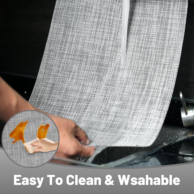 Placemats Set of 6，Non-Slip PVC Weave Table Mats Easy to Clean，Heat Resistant Place Mats for Kitchen Dining Table Decoration Indoor Outdoor，Gray