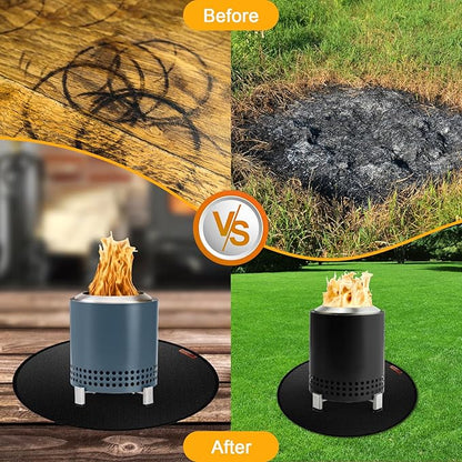 36" Fire Pit Mat for Solo Stove Mesa,Tabletop Fire Pit, Fireproof Mat for Under Fire Pit, Heat Resistant Round Mat for Outdoor BBQ, Reusable Waterproof Pad, Non-Slip for Table Top Protection