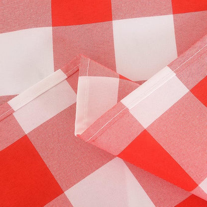 2 Pack Waterproof Polyester Fabic Square Checkered Tablecloth，54x54 Outdoor Table Cloth，Oil Stain Prevention Table Cloth for Pinics and Parties（Red and White）