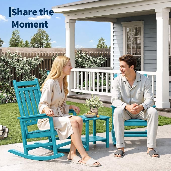 HDPE Rocking Chair Outdoor Set of 2 - Image 2