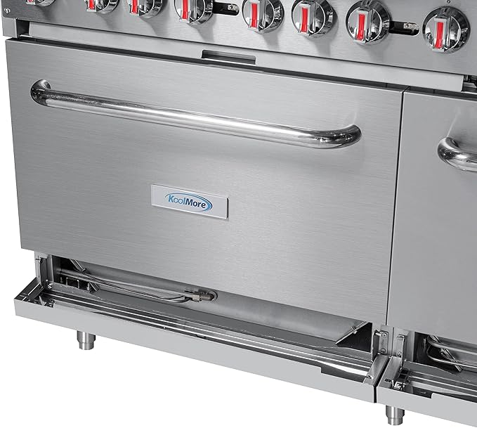 KoolMore 60 in. 6 Burner Commercial Liquid Propane Range with 24 in. Griddle (KM-CRG60-LP)