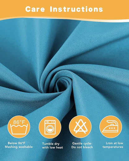 HolidayIdeas Outdoor Curtains for Patio Waterproof 4 Pcs 54x95 Inch Teal | - Image 7