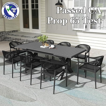 TWT Patio Dining Chairs Outdoor Stackable - Image 3