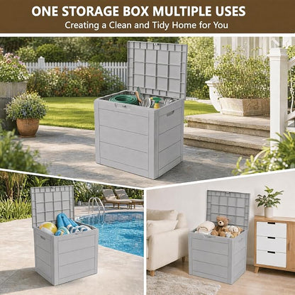 35 Gallon Outdoor Storage Box Waterproof, Deck Boxes Outdoor, Patio Cushions - Image 8