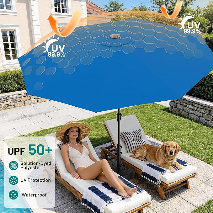 9 FT Patio Umbrella for Outdoor, Outdoor Table Umbrella - Image 4