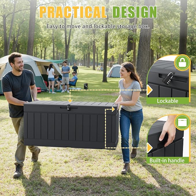 Greesum Outdoor Storage Box 82 Gallon Storage Bin - Image 6