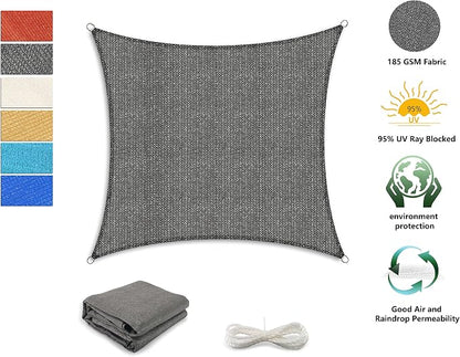 Tronssien Rectangle 12'x16' Sun Shade Sail, 95% UV Blockage Canopy Awning - Image 3