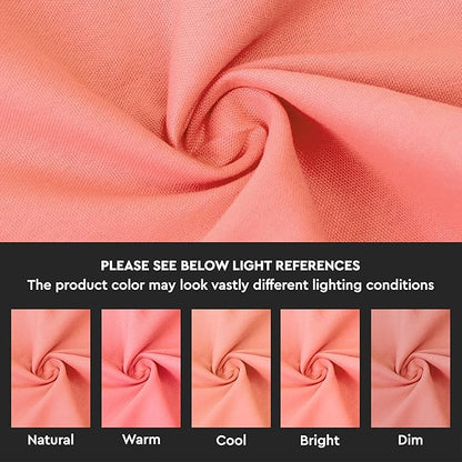 Encasa XO Table Runner 13"x72" Long | Cotton Canvas Fabric | Coral Solid Color | Machine Washable & Durable