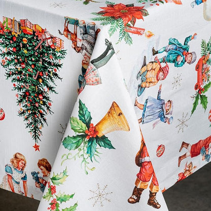 Maison d' Hermine Table Cloth Rectangle Table 100% Cotton 60 x 108 Inches Fall Tablecloth Reusable Everyday Use for Thanksgiving Christmas Decorations Dining Farmhouse Party (Chromo)