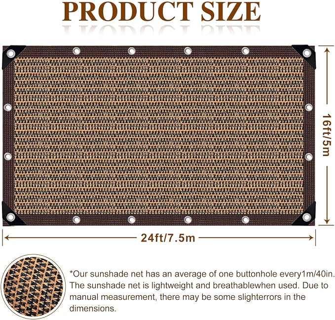 Shade Cloth for Garden, 80% Shade Cloth for Plants, Mesh Tarp, Patio Covers for - Image 2