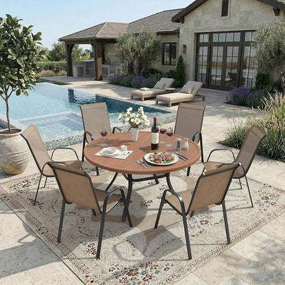 DIFY Patio Chairs Set of 6, Stackable Outdoor Dining Chairs Set - Image 2