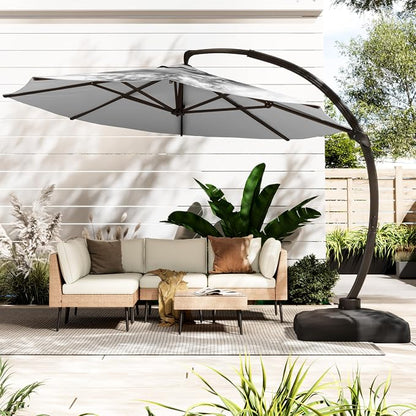 11FT All Aluminum Cantilever Patio Umbrella by ENSTVER