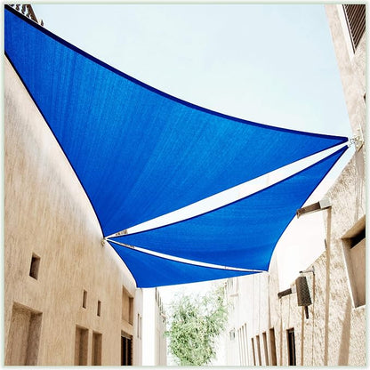 ColourTree 18' x 18' x 18' Blue Sun Shade Sail Triangle CTSLT18 by ColourTree