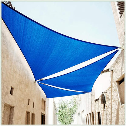 ColourTree 22' x 22' x 22' Blue Sun Shade Sail Triangle CTSLT22 by ColourTree