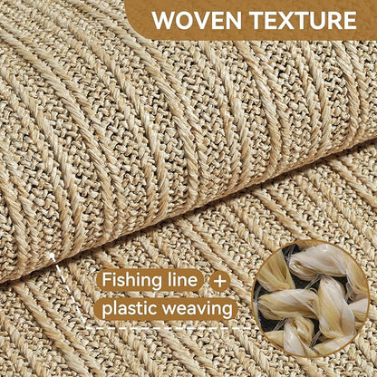Front Door Mat 17"x30", Heavy Duty Waterproof Dirt Trapping Non-Slip Doormats, Low Profile Entrance Mats for Front Indoor/Outdoor, Brown