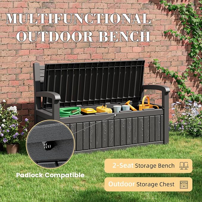80 Gallon Lockable Deck Bench - Image 3