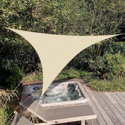 Patio Paradise 24' x 24' x 24' Sun Shade Sail Triangle Canopy Shade Cloth - Image 6