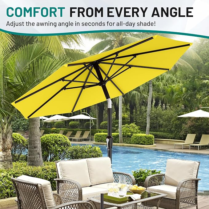 9 FT Patio Umbrella for Outdoor, Outdoor Table Umbrella - Image 7