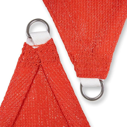 Amgo Custom Size 12' x 14' x 18.4' Red Right Triangle Sun Shade Sail UPF50+ - Image 8