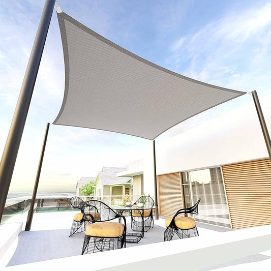 Tronssien Rectangle 10'x13' Sun Shade Sail,95% UV Blockage Canopy Awning for Outdoor Patio and Garden, Yard Activities